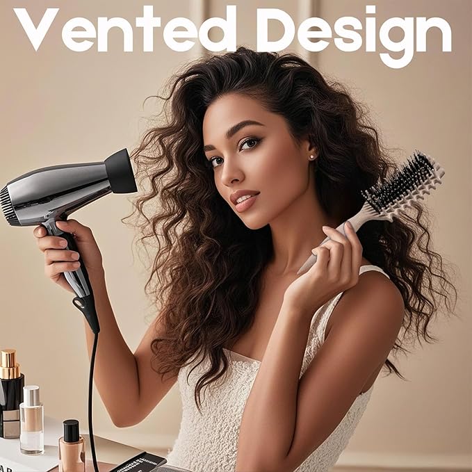 Curly Hair Brush Candybrush Curl Defining Brush for Detangling Shaping and Defining Curls for Women, Men, Wet & Dry Hair (Black Beige)