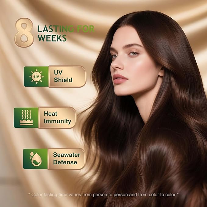 Permanent Hair Dye Gray Coverage Hair Dye PPD-Free Permanent Hair Color for Women 1B Obsidian Noir Black Natural Black