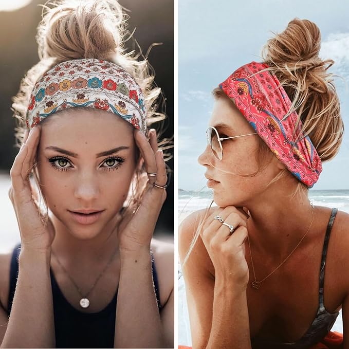 Huachi Women's Headbands Non Slip Headbands for Women's Hair Fashion Head Band Workout Yoga Sports Exercise Sweatbands