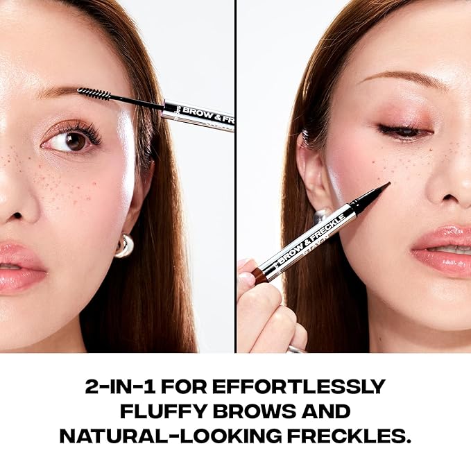 Sacheu Brow & Freckle STAY-N Tinted Eyebrow Gel & Faux Freckle Pen — 2-in-1 Longwear Water Resistant Brows Tint, Cruelty-Free & Vegan, Blonde Roast
