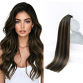 Sunny Hair Brown Tape in Hair Extensions 20 Inch Remy Tape in Extensions Human Hair Balayage Brown Tape ins Human Hair Extensions 20Pcs 50g
