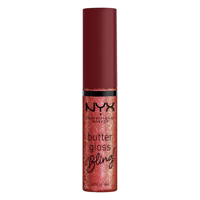 NYX PROFESSIONAL MAKEUP Butter Gloss Bling Lip Gloss, Non Sticky and Shiny Vegan Lip Makeup - Big Spender