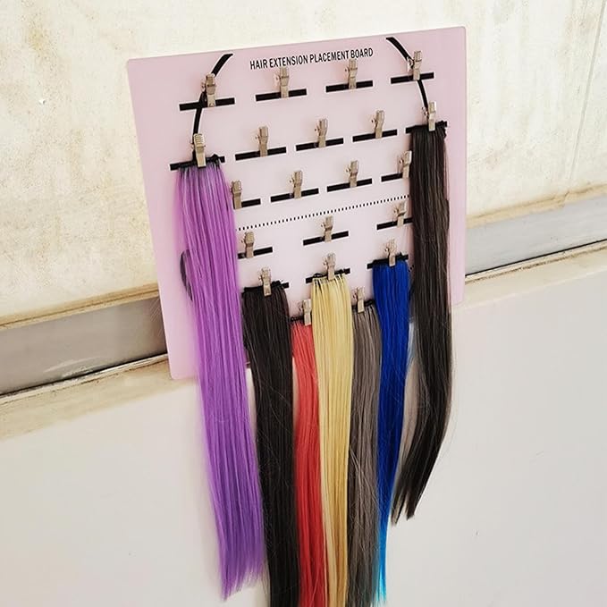 Extension Holder - Wig Sectioning Display Plates, Secure Clip Design, Clip-In Wig Grafting Plate, Time Saving Acrylic Hair Separator Board | Professional Grafting Plate for Hairpieces Home Salon Appl