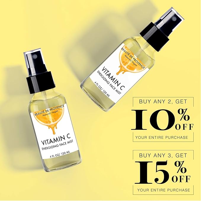 Vitamin-C Face Mist & Setting Spray for All Skin Types - Hyaluronic Acid, Aloe Vera & Rose Water - Skin Brightening, Anti-Aging, Moisturizing, Pore Minimizing - 4 Fl Oz