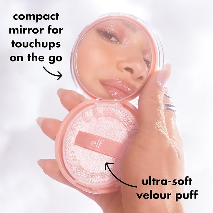 e.l.f. Halo Glow Powder Filter, Ultra-fine Finishing Powder, Smooths The Look of Pores & Fine Lines, Creates A Soft-Focus Glow, Vegan & Cruelty-Free, Deep Warm