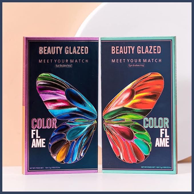 18 Colors Eyeshadow Palette, Butterfly Series Highly Pigmented Eye Makeup Palette, Matte Shimmer Metallic Powder Eyeshadow Pallet, Makeup Palette Cosmetics Gift, 110