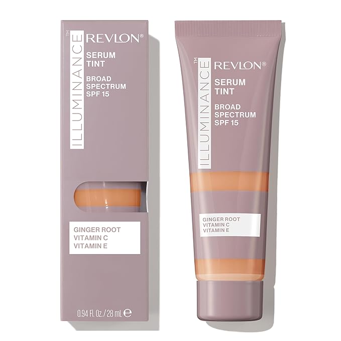 Revlon Illuminance Tinted Serum, Triple Hyaluronic Acid, Evens Out Skin Tone Over Time and Hydrates All Day, SPF 15, 409 Brulee, 0.94 fl oz.