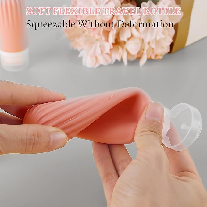 Travel Size Bottles for Toiletries 25Pack TSA Approved Toiletry Bottles Leak Proof Travel Kit with Clear Toiletry Bag Lotion Skincare Shampoo Cosmetic Container