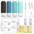 16 Pack Travel Bottles for Toiletries, Leakproof Travel Containers for Toiletries, TSA Approved Silicone Travel Accessories Squeezable Refillable 3oz for Shampoo Conditioner Lotion