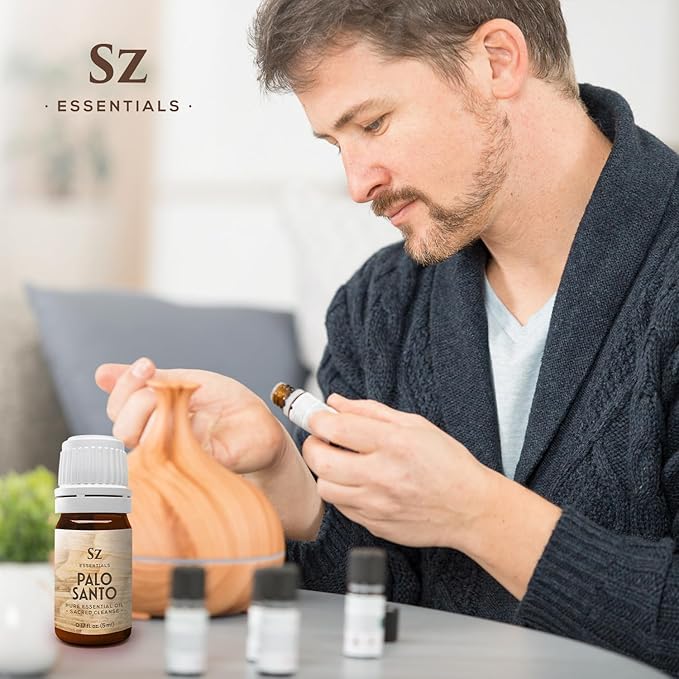 Palo Santo Essential Oil – 100% Pure – Ethically Sourced from Peru – Sacred Oil for Ritual Use, Spiritual Cleansing & Energy Clearing – Bursera graveolens – Vegan – 0.17 fl oz (5mL)