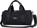 Compact Sports Gym Bag for Women & Girls and Kids, Cute Mini Duffle Bag with Wet Pocket & Shoes Compartment, Personal Item Travel Workout Bag, 16"-Small, Black