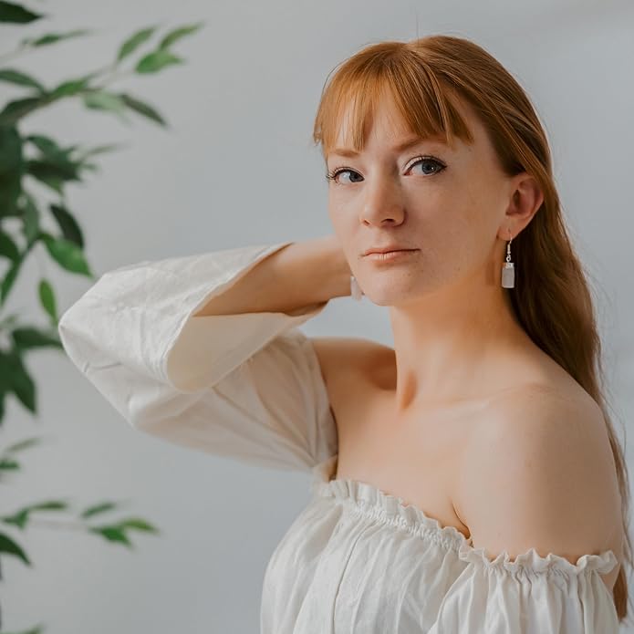 AYANA Healing Crystal Earrings for Women - Handmade Drop Earrings with Ethically Sourced Authentic Gemstones | Birthstone Jewelry for Women Trendy