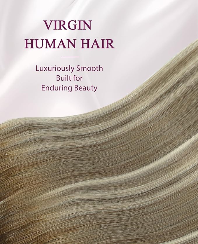 Pinkpearl Invisible Tape in Hair Extensions Human Hair, 20pcs 18inch 50g #3/8/22 Balayage Walnut Brown to Ash Brown and Golden Blonde Injection Tape in Extensions Real Remy Human Hair Injected