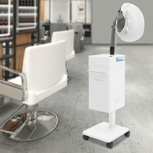 500W Multifunctional Standing Anion Hair Dyeing Machine,110V Nano Hair Steamer/Hair Oil Machine Stand Up Base Equipment Vertical Nano Steamer Salon Spa (White)