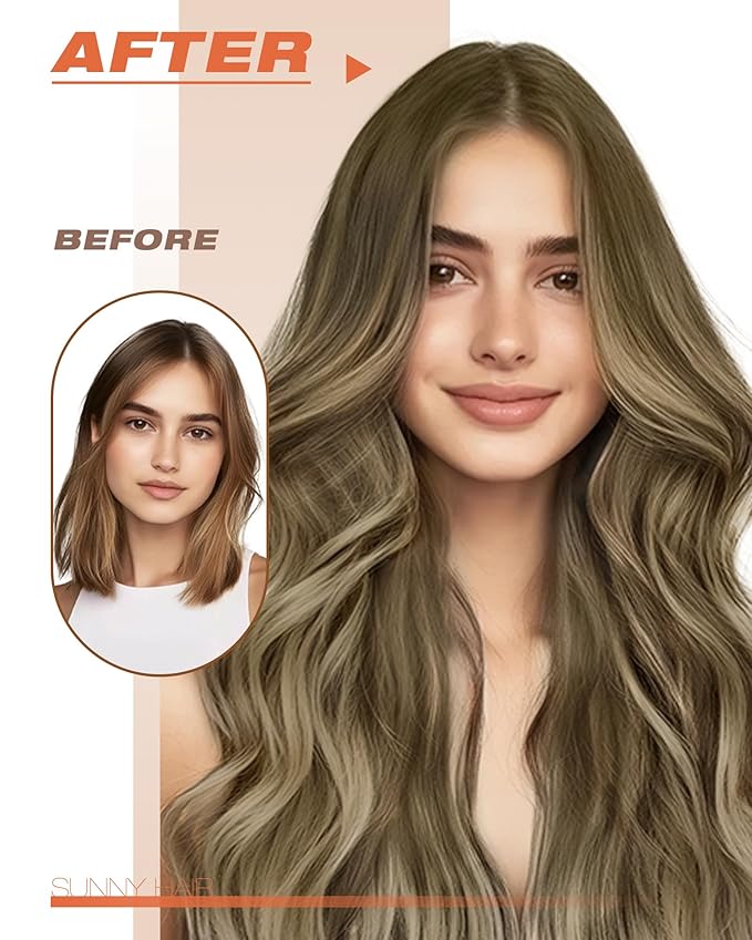 Sunny Hair Tape in Hair Extensions Real Human Hair Invisible Remy Hair Extensions Tape ins for Women Cool Brown to Light Brown Highlight Medium Blonde Balayage 20 inch 20Pcs 50G