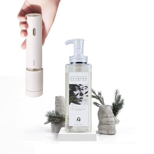 Electric Makeup Brush Cleaner Bundle with Tea Tree Oil Cleaner 25.36 fl.oz