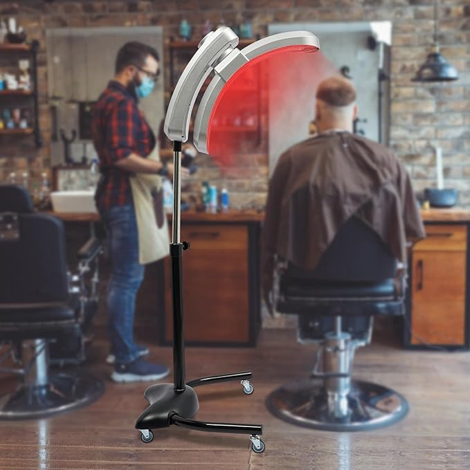 Hair Hydration Steamer, 950W Hair Steamer Adjustable Mist Size and Temperature Freestanding Nano Hair Steamer Anion Hair Color Processor for Salon SPA Barber Shop (Silver)