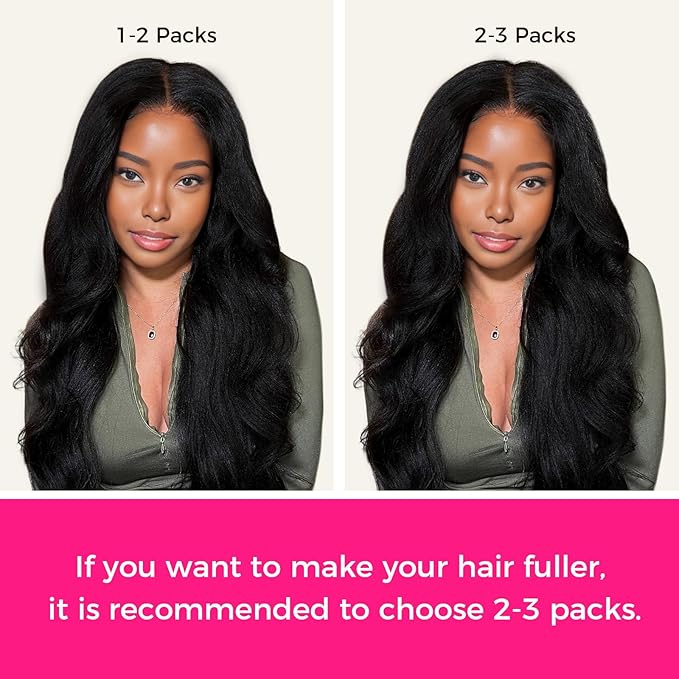 Lashey Seamless Clip in Hair Extensions Human Hair #1 Jet Black Kinky Straight Clip in Hair Extensions Real Human Hair 7pcs 110g 20 Inch PU Weft Natural Hair Extension for Women