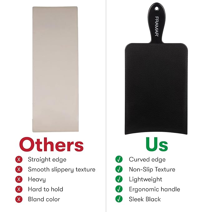 FRAMAR Extra Large Balayage Board - Extra Large Surface For Highlights, Highlighting Board, Foil Board, Hair Salon Supplies, Textured Surface For Enhanced Precision - Black