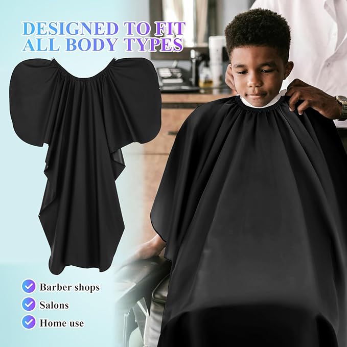 Professional Hair Cutting Cape with Adjustable Neck Strap Large Waterproof Salon Barber Styling Cloak for Home and Salon Use