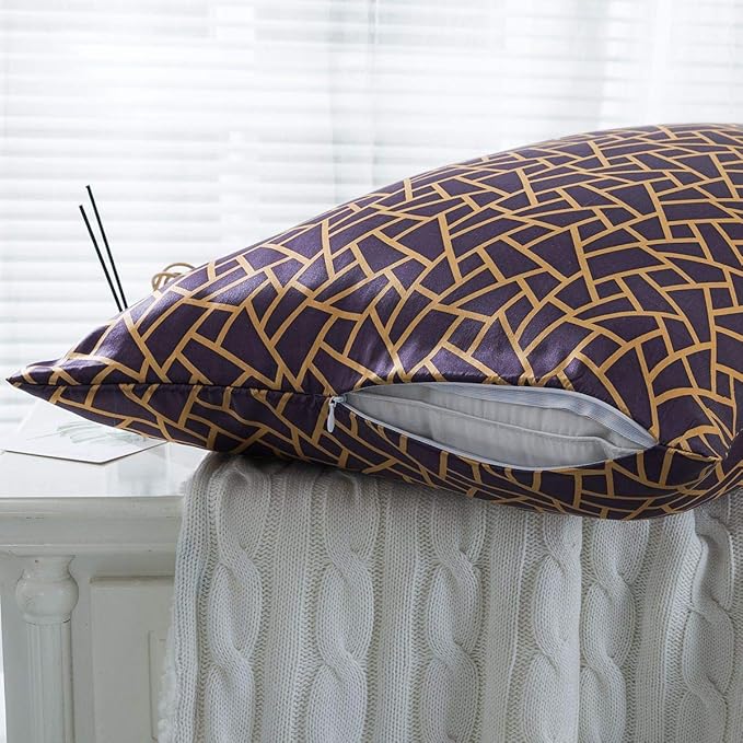 SLPBABY Silk Pillowcase for Hair and Skin with Hidden Zipper Print (Queen, Pattern26)