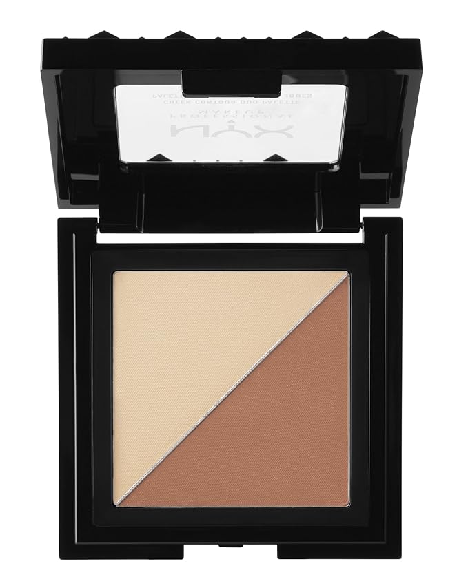 NYX PROFESSIONAL MAKEUP Cheek Contour Duo Palette, Perfect Match, 0.18 Ounce
