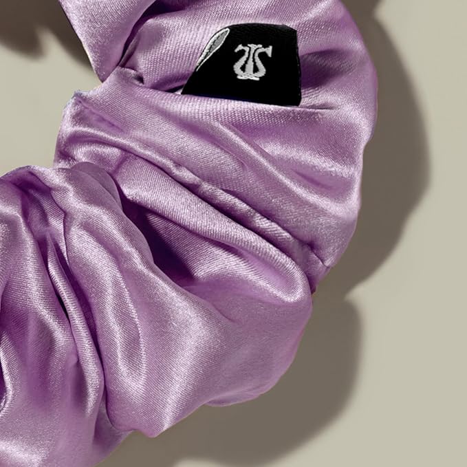 LILYSILK Silk Hair Scrunchies/Ties for Frizz & Breakage Prevention, 100% Mulberry, No Damage, Elastic ponytail Holders, 1Pc, Lavender