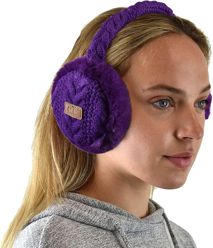 C.C Soft Winter Warm Adjustable Headband Ear Warmer Earmuffs