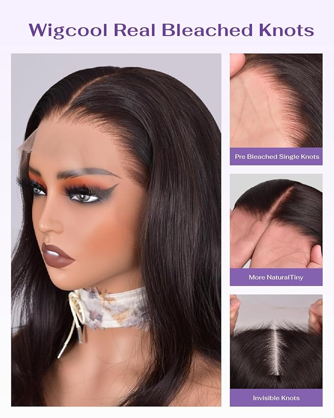 13x6 SKINLIKE Real HD Lace Frontal Wig, 180% Density Ultra-fitted 0.10mm Thin Invisible HD Lace Wig Pre-plucked Hairline Bleached Knots Virgin Human Hair Wigs Body Wave 28 Inch