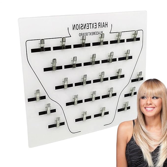 Extension Holder - Wig Sectioning Display Plates, Secure Clip Design, Clip-In Wig Grafting Plate, Time Saving Acrylic Hair Separator Board | Professional Grafting Plate for Hairpieces Home Salon Appl