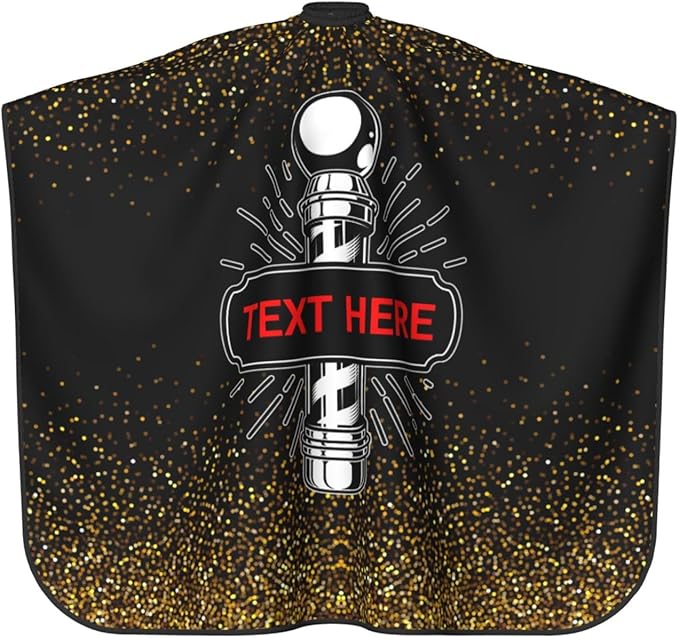 Custom Barber Cape for Men Personalized Professional Hair Cutting Cape with Text for Home Salon Barbershop