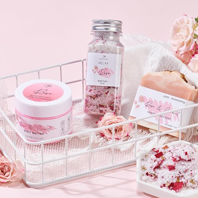 Spa Gifts for Women Bath Gift Baskets Relaxing Spa Self Care Gift for Mom Her Sister Wife Auntie Home Bath Care Package Thank You Gift Birthday Gift for Women Friendship Ideas