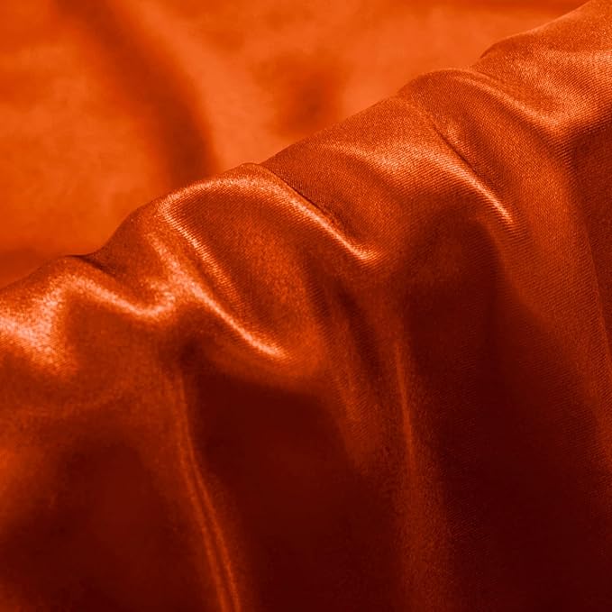 Aormenzy Satin Pillow Cases for Women Queen Size Set of 2, Burnt Orange Satin Pillowcase for Hair with Envelope Closure Silky Pillow Covers Wrinkle, Fade Resistant (20x30 Inches)