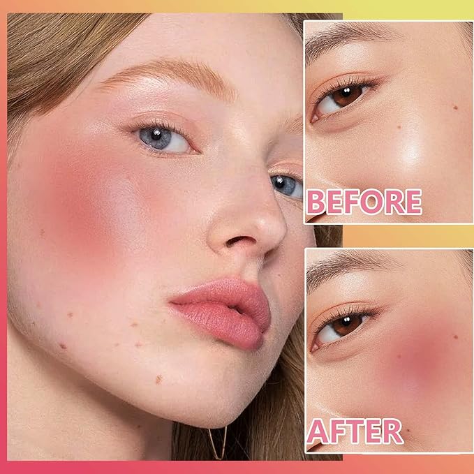 Liquid Blush,Natural Soft Cream Face Blush Matte Cheek Tint,Lightweight,Moisturizing,Waterproof,Long Lasting Face Blush Stick(4#)