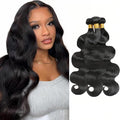 Human Hair Bundles Color 1B Body Wave Bundle Niegmeag Brazilian Virgin Soft and Silky Remy Hair 3 Bundles 14 16 18 Inch Natural Black Body Wave Bundle Double Weft Hair Weave