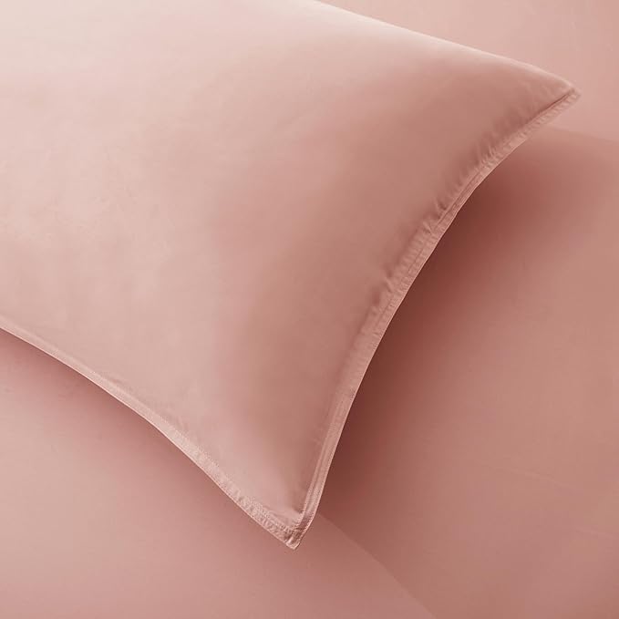 Luxury Bamboo Market | King Envelope Pillowcase Set | 100% Viscose Made from Bamboo | Organically Grown | Ultra Soft | Cooling | 2pcs [Rose Quartz]