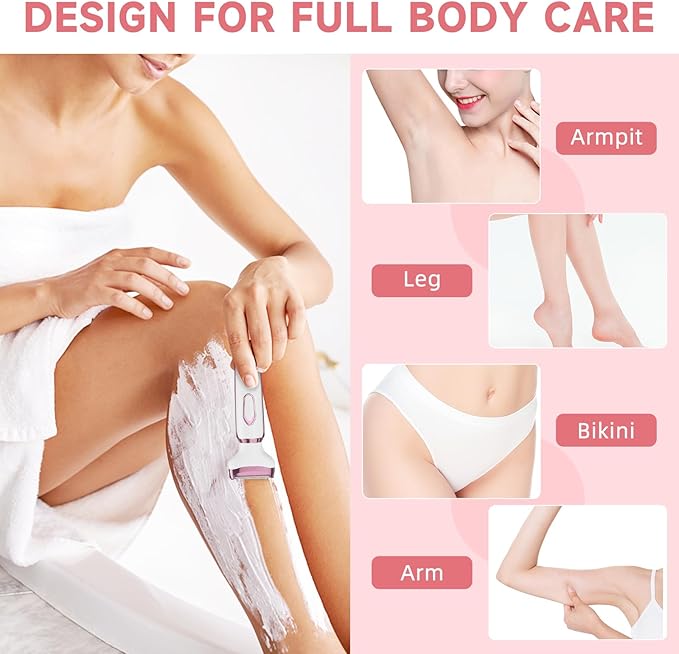 RUIM Electric Razor for Women, 4-in-1 Bikini Trimmer, Waterproof Electric Shaver for Women, Rechargeable Painless Pubic Hair Trimmer