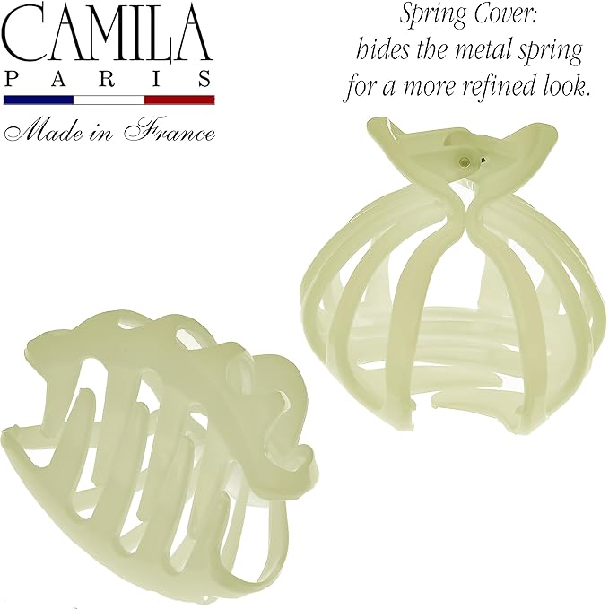 Camila Paris CP3634 French Octopus Hair Clip, Large Hair Clips for Thick Hair, Big Hair Claw Clip for Long Hair, Durable Girls Hair Clips for Women for Wavy Hair, Strong No-Slip Grip. Made in France