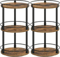 Spice Rack, Set of 2 Lazy Susan Organizer, 3-Tier Turntable Organizer For Cabinet, Compact and Versatile, for Kitchen Countertop, Rustic Brown SR23L2BR