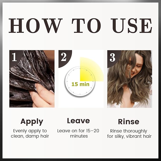 SOVONCARE Black Hair Color Depositing Conditioner Mask 5.28 OZ, Cruelty-Free