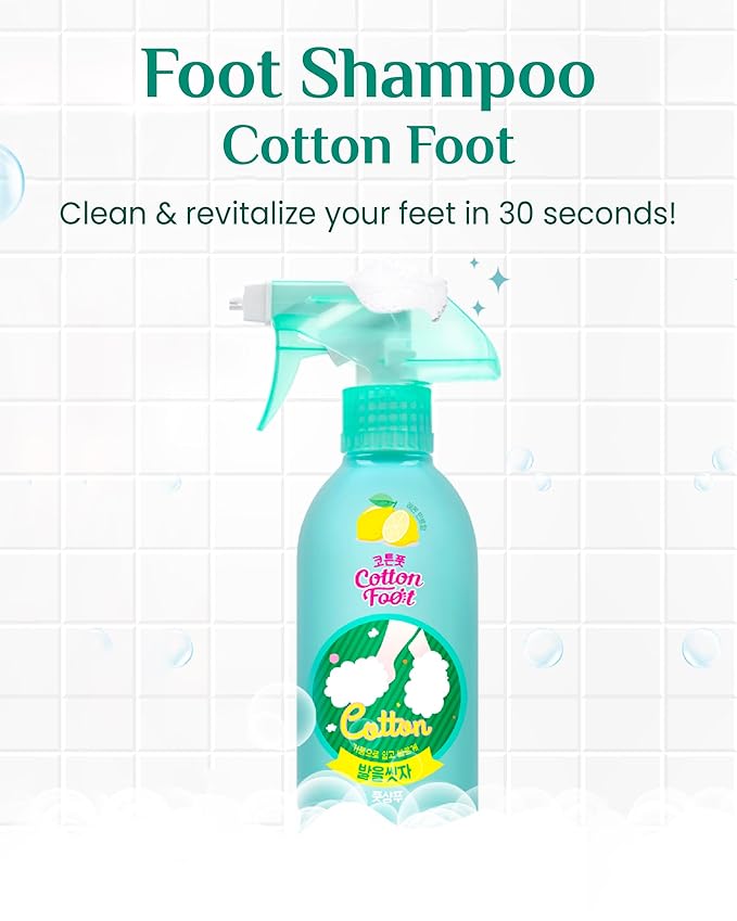Cotton Foot - Foot Shampoo Soap (Lemon, 13fl oz*2, Pack of 2) - Refreshing Cleanse Spray, Deodorizing Foot Care Wash. Foaming Wash, Easy to Use