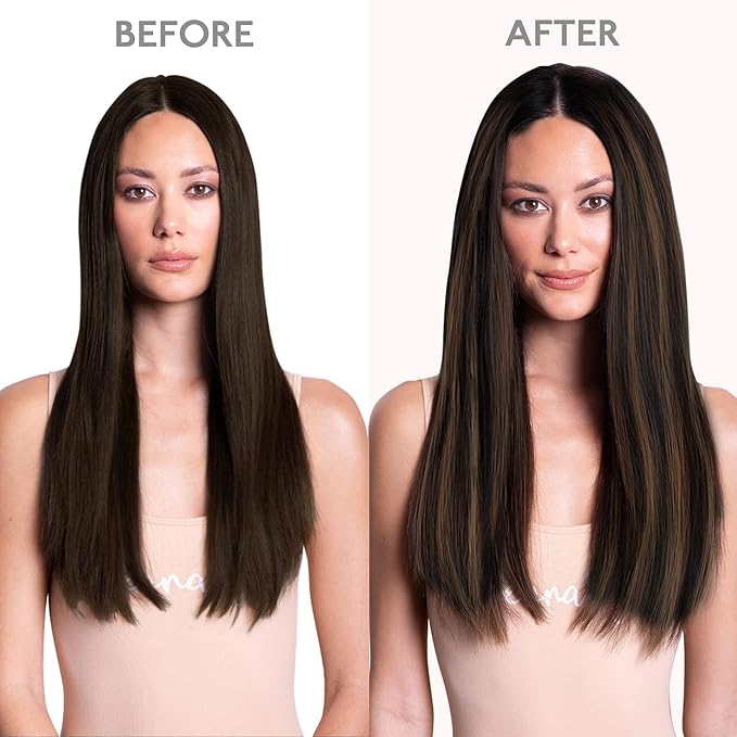 WENNALIFE Clip in Hair Extensions Real Human Hair, 22 Inch 120g 7pcs Remy Hair, 24 Inch 120g 7pcs Natural Black to Chestnut Brown Balayage Straight Natural Extensiones De Cabello Humano Con Clip Ins