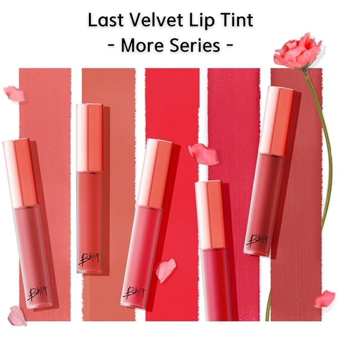 BBIA Last Velvet Lip Tint - Soft & Creamy Matte Finish Lip Stain, Blur Effect with Velvety Texture, Long-Lasting, High Pigment, Lightweight, Non-Drying, Korean Lip Makeup (20 MORE MATURE)