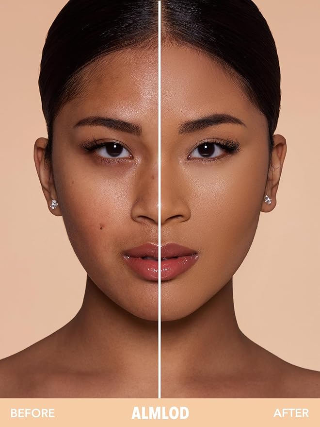 SHEGLAM SKin-Focus Full Coverage Powder Foundation Oil-Control Lightweight Face Pressed Powder Makeup-Almond