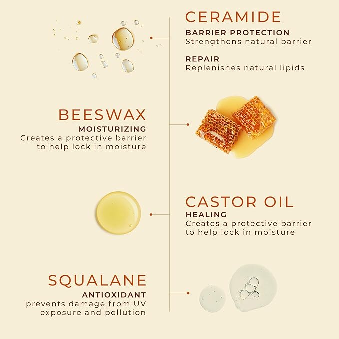 Mango Lip Balm Hydrating & Nourishing, Natural, Long-Lasting Lip Moisturizer with Castor Oil, Barrier Protection, Smooth Lip Care, Chapped Lip Repair, Non-Waxy & Cruelty-Free, Gentle for All Ages