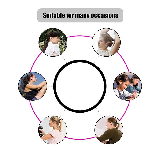 Multy-Colored Hair Ties, 120 PCS Large Elastic Bands, No Damage Ponytail Holders for Thick Hair, Women, Men and Girls
