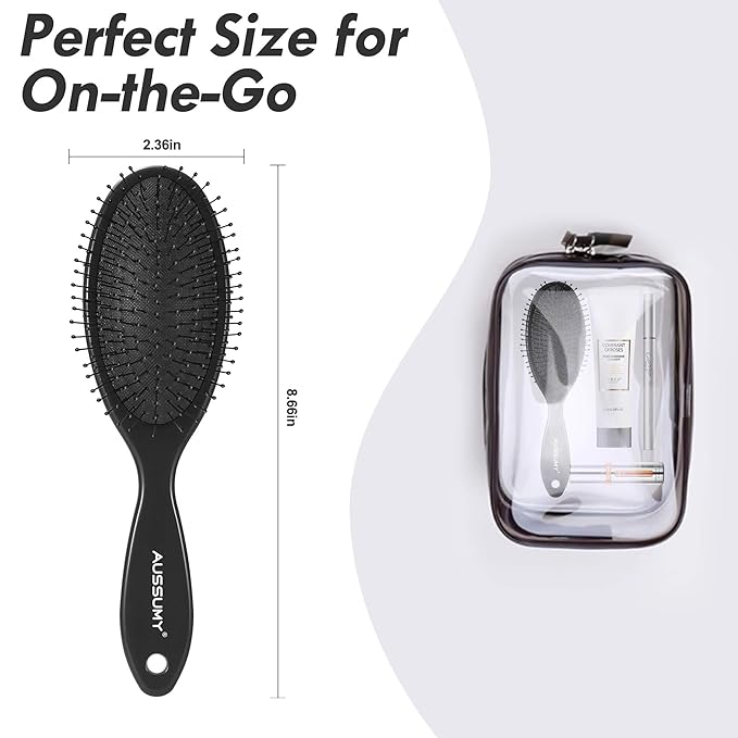 4 Pack Detangling Hair Brush - Air Cushion Detangler Hairbrush with Ultra Soft Bristles for Effortless Tangle Removal For Wet Dry Damaged Curly Fragile Hair for Women Men Boys Girls Adult Kids