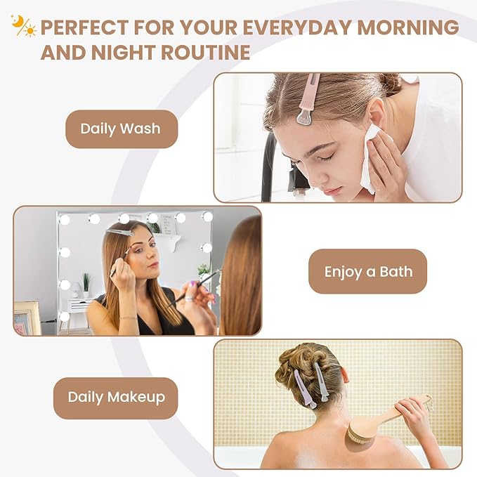 Hair Clips for Styling Sectioning - 6 PCS No Crease Hair Clips for Women - Non Slip Duck Billed Hair Roller Clips with Silicone Band - Salon Hair Sectioning Clips - Gray