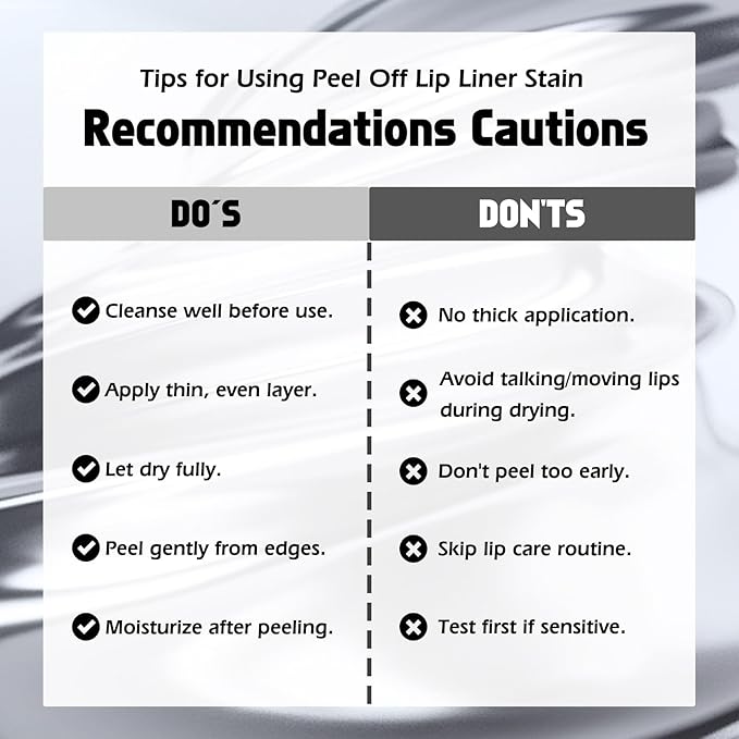 KIMUSE Peel Off Lip Liner Stain, Long Lasting Lip Tint Stain, Waterproof, Transfer-Proof, Highly Pigmented Color Lip Stain Liner, Matte Finish