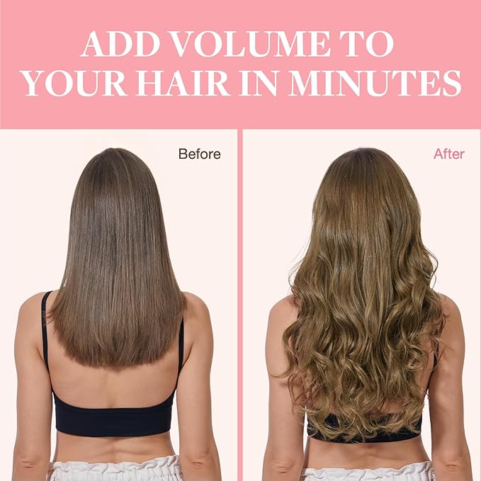 GOO GOO Clip in Hair Extensions Real Human Hair, Remy Human Hair Extensions Clip ins for Women, Natural Human Hair, 20inch 120g 7Pcs, 5 Light Ash Brown